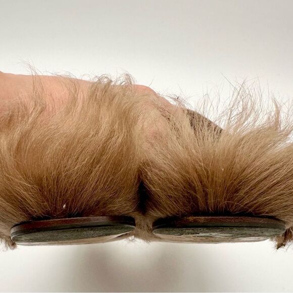 Gucci Princetown Horsebit Brown GG Print Canvas Fur Slippers Loafers US 7 EU 41 - Picture 6 of 14